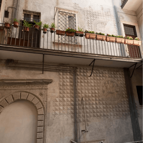 Enter your home through its traditional internal courtyard