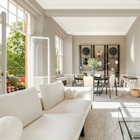 Open up the balcony doors and let the morning sun in