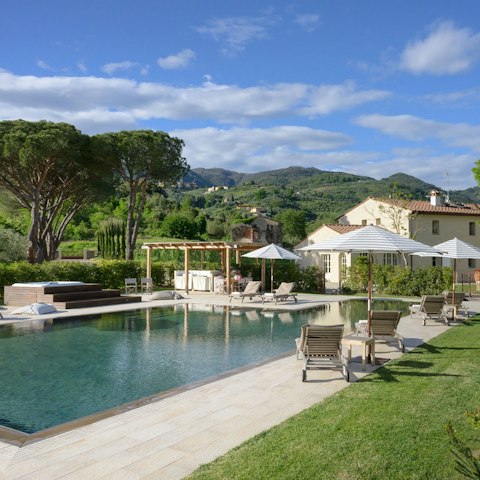 Relax by the private pool and take in the views