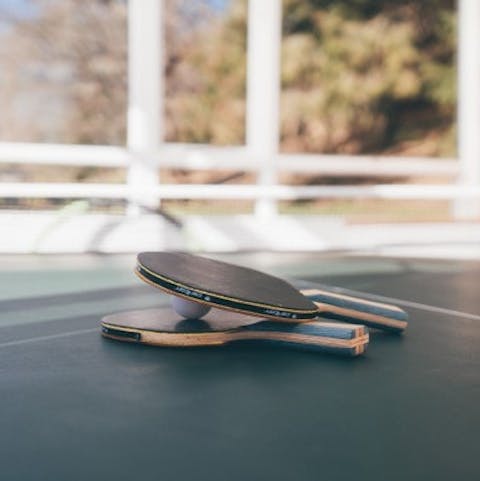 Play a few rounds of table tennis