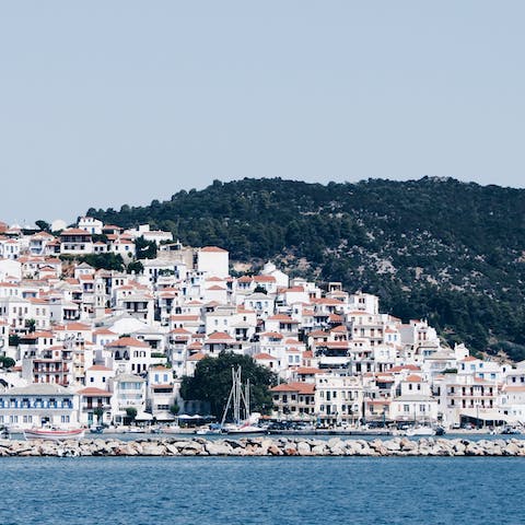 Head to the vibrant waterfront, just five minutes away