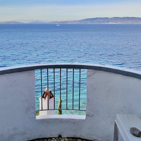 Admire the breathtaking views from your villa
