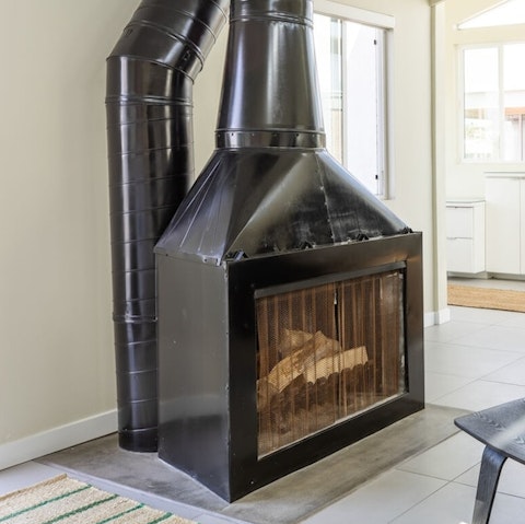 Warm up with the cool and contemporary fireplace