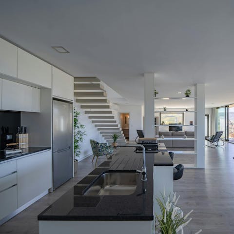 Cook some Portuguese cuisine in the modern kitchen