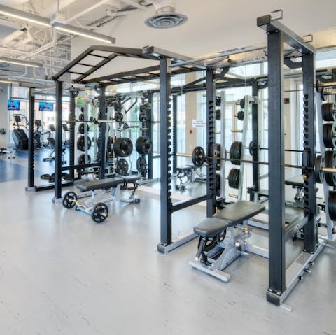 Sweat it out in the onsite gym