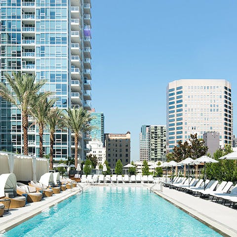 Relax by the communal pool or go for a swim