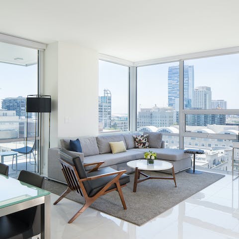 Unwind in the stylish living space