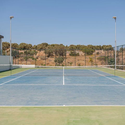 Work up a sweat on the tennis court