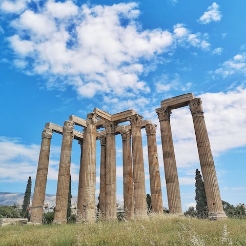 Marvel at the Temple of Zeus – it's six minutes from the apartment