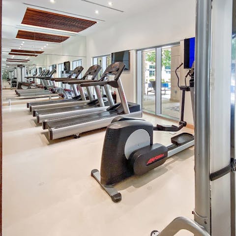 Work out and keep fit in the communal gym