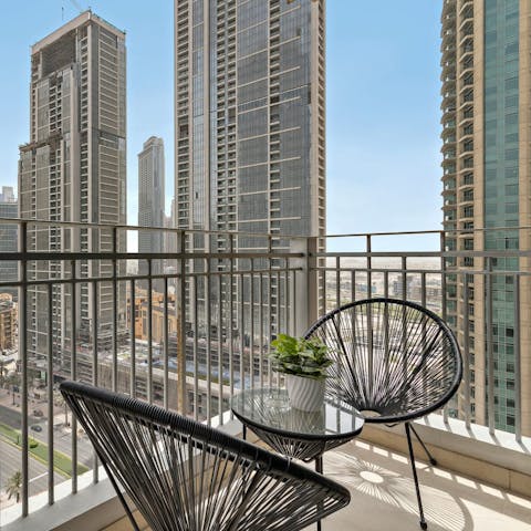 Hang out on the balcony and enjoy awesome urban views