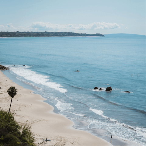 Make your way to Escondido Beach and enjoy a dip in the Pacific Ocean