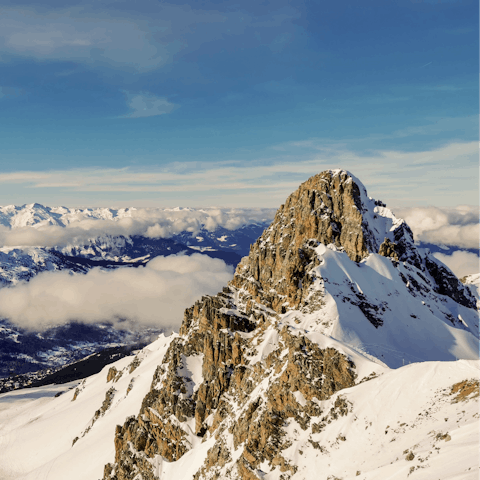 Spend the day zipping down Courchevel's snow-capped slopes