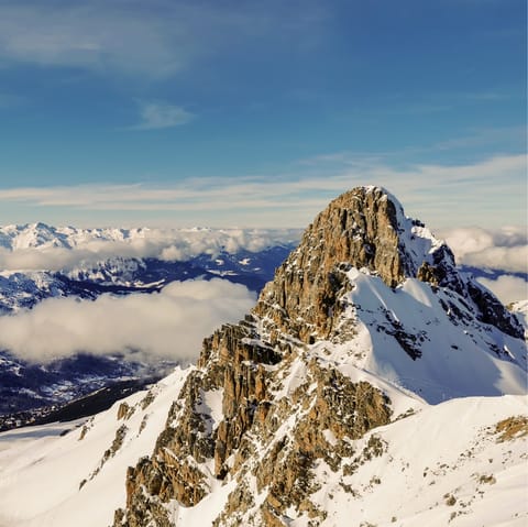 Spend the day zipping down Courchevel's snow-capped slopes