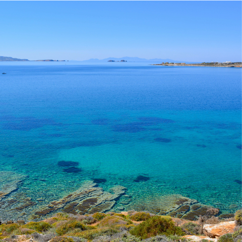 Enjoy a morning dip in the sea - the nearest beach is a two-minute walk away