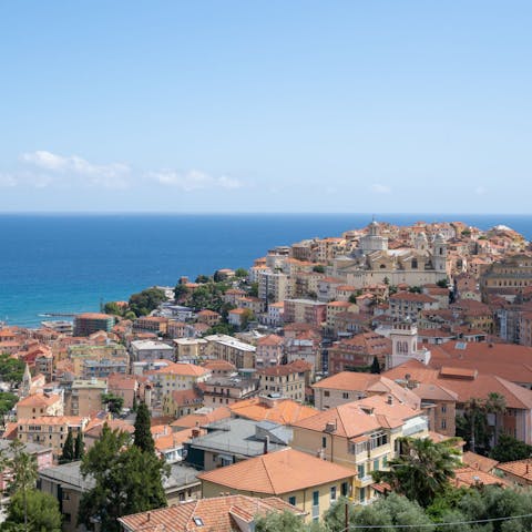 Explore Imperia's medieval town centre and scenic coastline