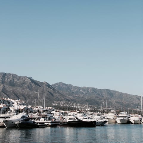 Go for a walk by Puerto Banús' marina