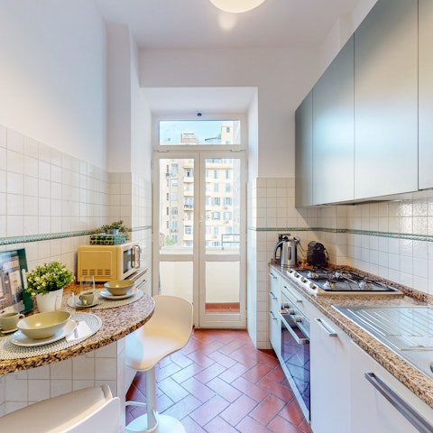 Cook some cacio e pepe in the kitchen