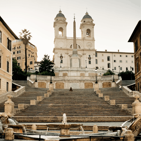 Soak up the atmosphere of the Spanish Steps – it's a two-minute walk away
