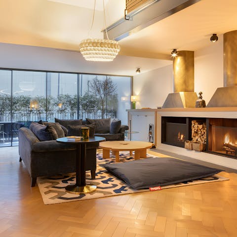 Enjoy relaxing in the living room or on the private terrace