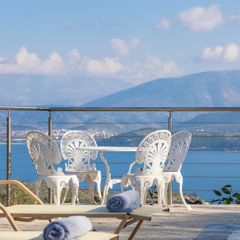 Sip sundowners while admiring the sea views