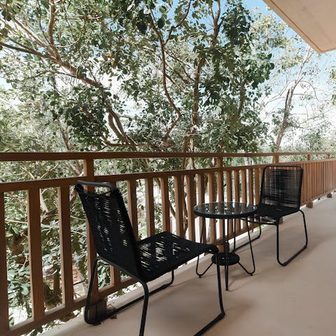 Cool off from Tulum's heat with refreshing cocktails on the private terrace