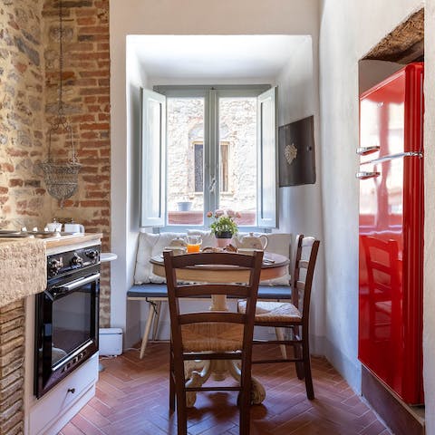 Watch the world pass by from the charming window seat