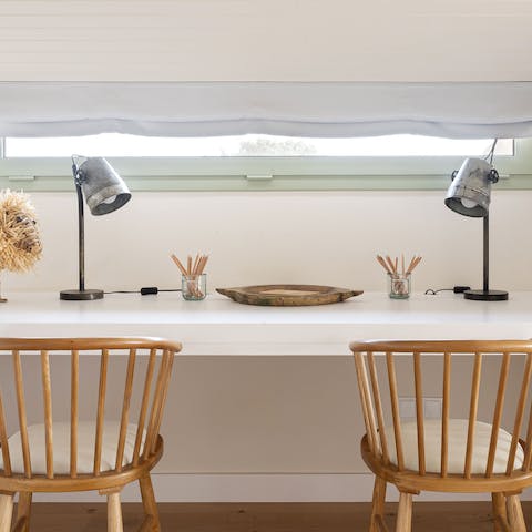 Catch up on emails from this dedicated desk