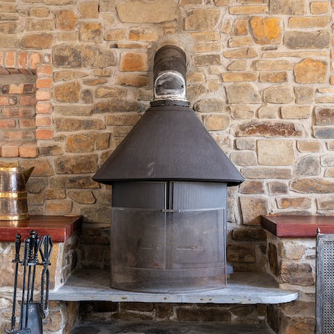 Stock up on firewood at the honesty shop and get a fire going in the stove