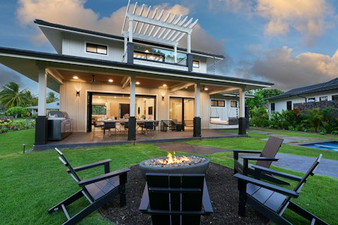 Gather around the fire pit to unwind after a busy day
