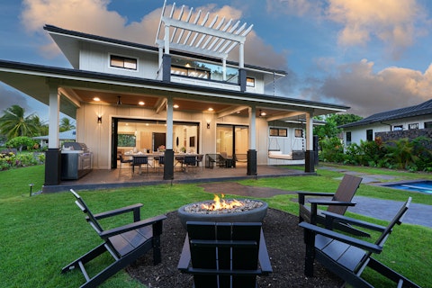 Gather around the fire pit to unwind after a busy day