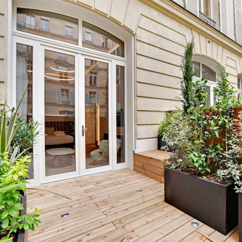 Enjoy a coffee outside on the terrace