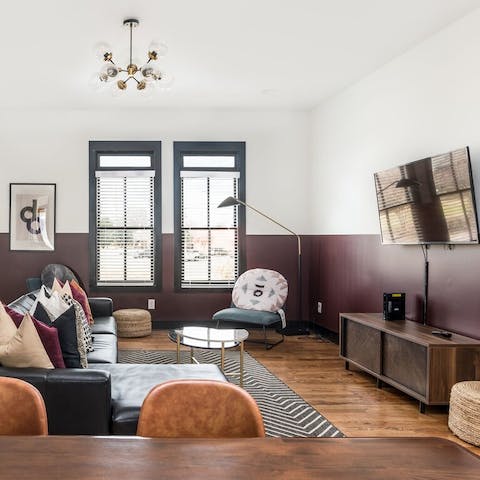 Elevate movie nights with a flat-screen TV