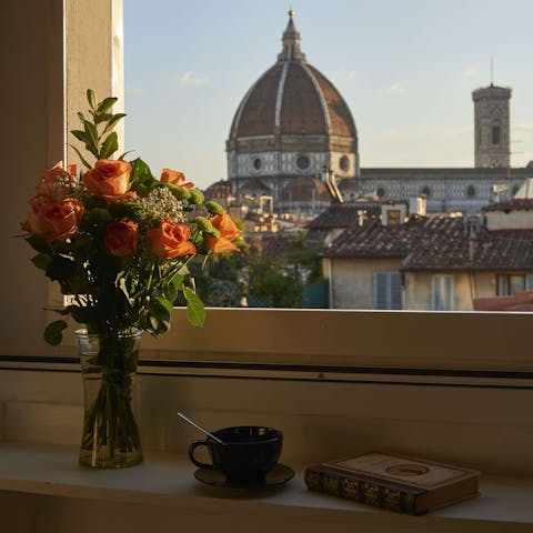 Enjoy incredible city views while relaxing at home