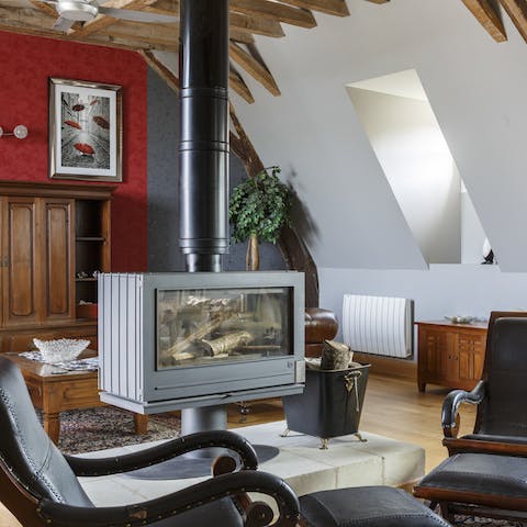 Get toasty and warm next to one of the many fireplaces