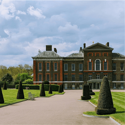 Wander the manicured gardens of Kensington Palace, fifteen-minute walk away