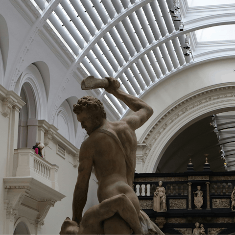 Soak up art and history at the V&A museum, fifteen-minute walk away