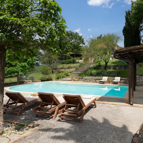 Look forward to days beside the pretty pool