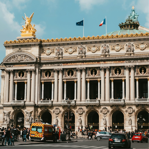 Start your Parisian adventure with a stroll to Palais Garnier