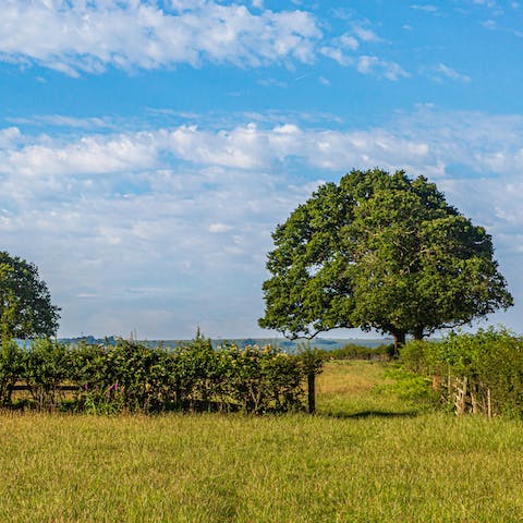 Explore the beautiful countryside around the border between Lincolnshire and Cambridgeshire