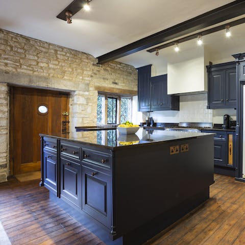 Cook up a feast in the elegant renovated kitchen