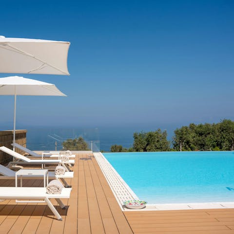 Cool off and admire the views in one of the two private pools