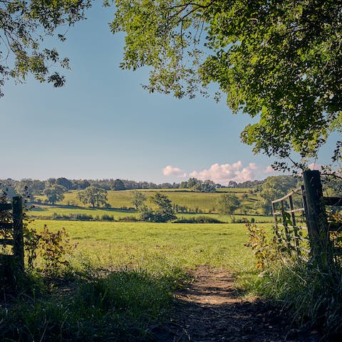 Have a stroll around the glorious countryside surrounding this home