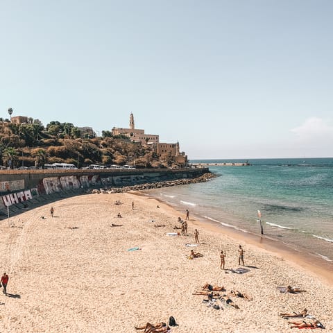 Take in the cultural delights of Old Jaffa, just a fourteen-minute walk away