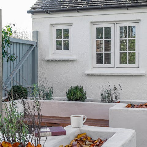 Enjoy your morning coffee in the courtyard