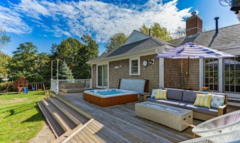 Spend afternoons outside looking out across the lawn