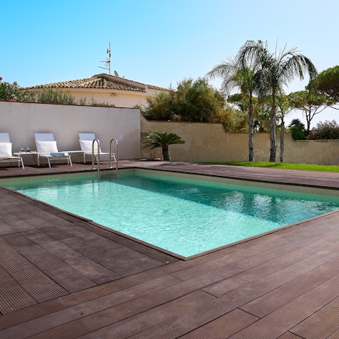 Cool off in the private saltwater pool between beach trips