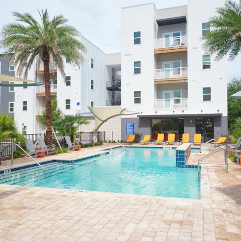 Make a splash in the shared swimming pool