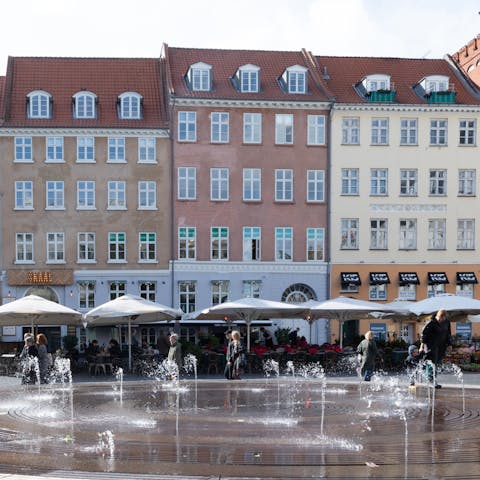Take a wander around Kultorvet in the Old Town of Copenhagen, a two-minute walk away