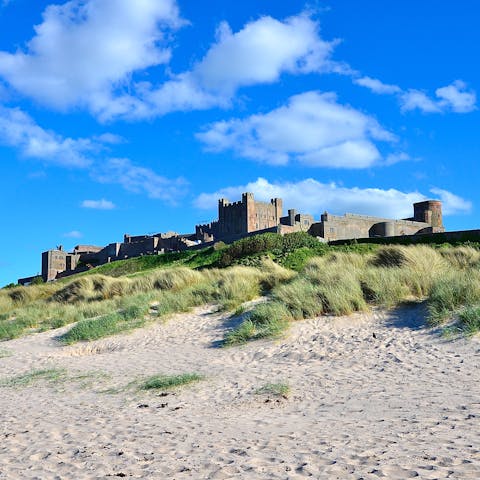 Visit Bamburgh Castle – it's a five-minute drive to the iconic medieval sight